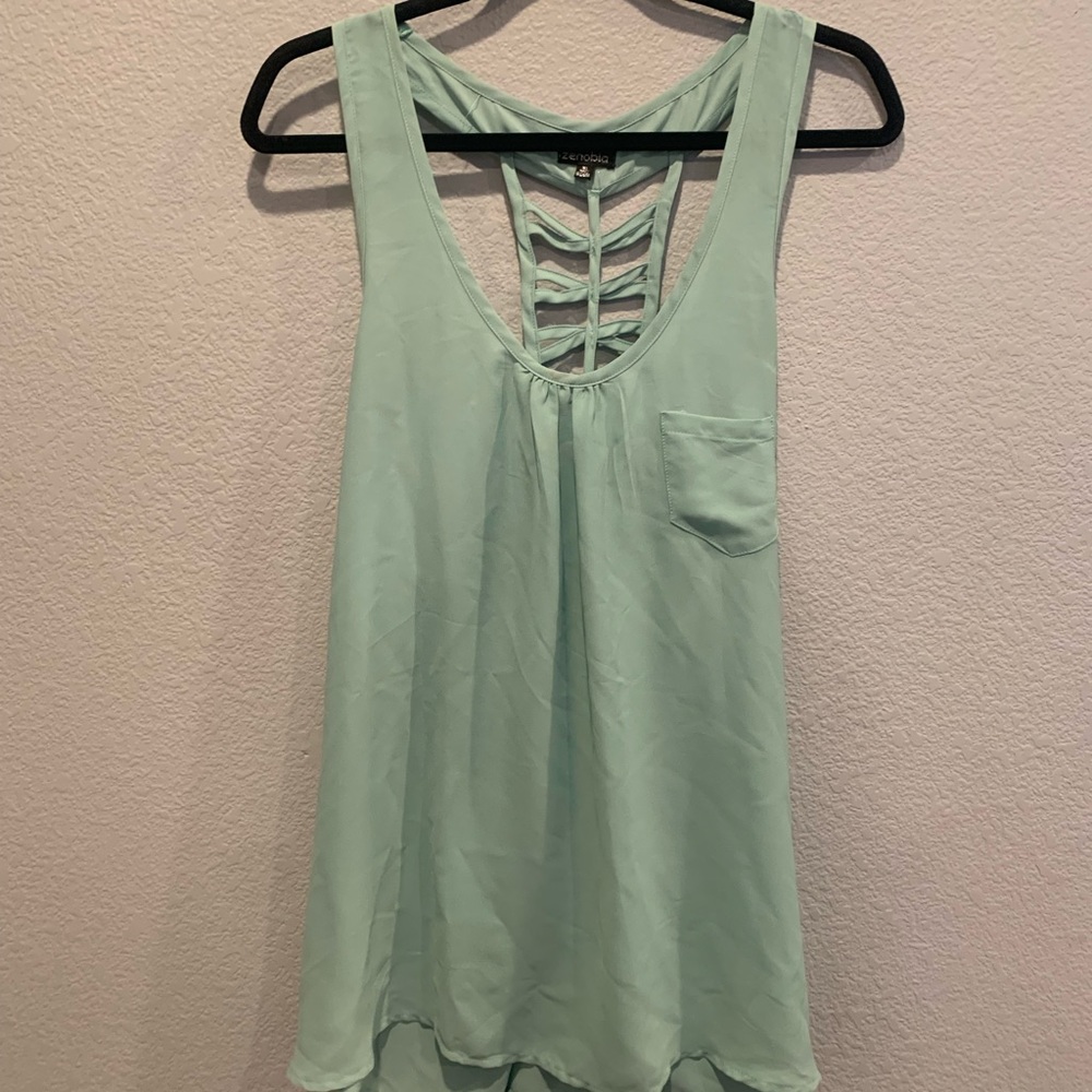 XL Mint green womens tank top